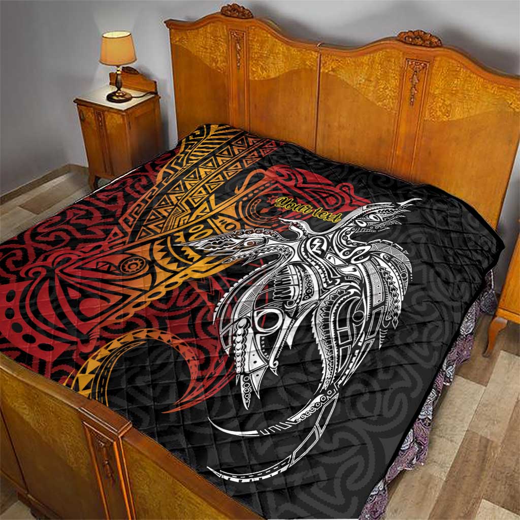 Papua New Guinea Sepik Personalised Quilt PNG Bird of Paradise Tattoo LT9 - Polynesian Pride