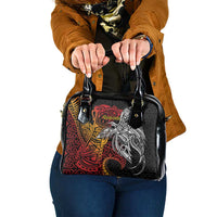 Papua New Guinea Sepik Personalised Shoulder Handbag PNG Bird of Paradise Tattoo - Polynesian Pride