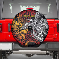 Papua New Guinea Sepik Personalised Spare Tire Cover PNG Bird of Paradise Tattoo LT9 - Polynesian Pride