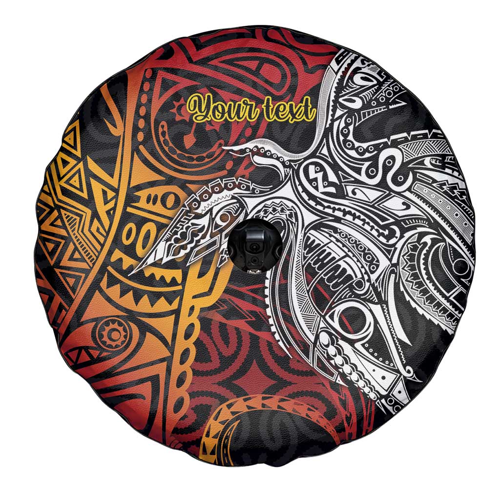 Papua New Guinea Sepik Personalised Spare Tire Cover PNG Bird of Paradise Tattoo LT9 - Polynesian Pride