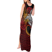 Papua New Guinea Sepik Personalised Tank Maxi Dress PNG Bird of Paradise Tattoo LT9 - Polynesian Pride