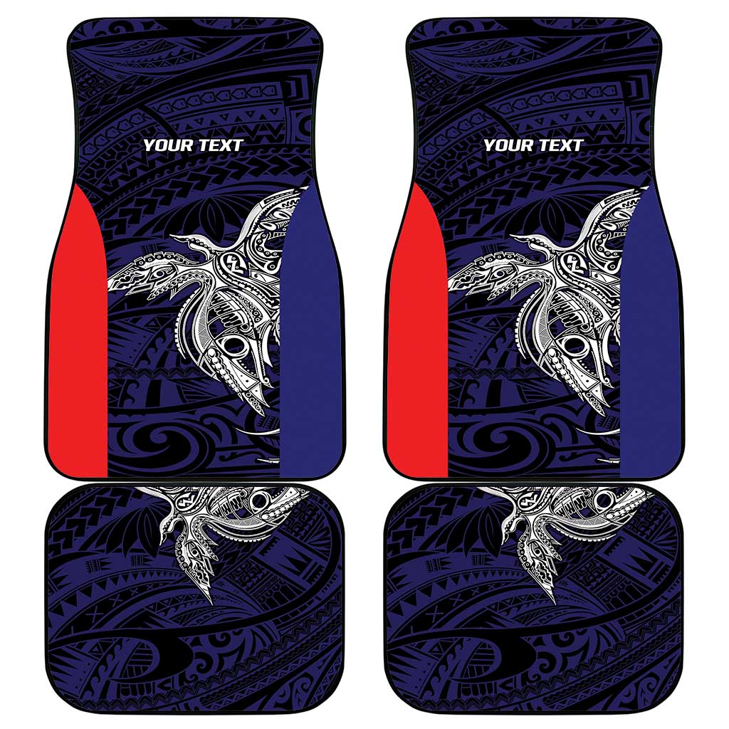 Personalised PNG Bougainville Car Mats Bird of Paradise Tattoo Flag Motif LT9 - Polynesian Pride