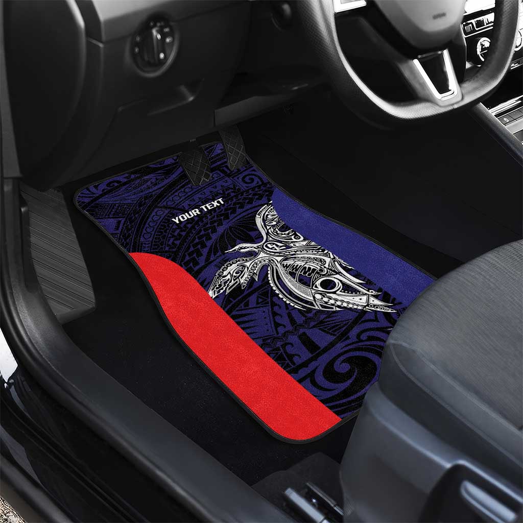 Personalised PNG Bougainville Car Mats Bird of Paradise Tattoo Flag Motif LT9 - Polynesian Pride