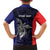 Personalised PNG Bougainville Family Matching Off The Shoulder Long Sleeve Dress and Hawaiian Shirt Bird of Paradise Tattoo Flag Motif - Polynesian Pride