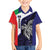 Personalised PNG Bougainville Family Matching Off The Shoulder Long Sleeve Dress and Hawaiian Shirt Bird of Paradise Tattoo Flag Motif - Polynesian Pride