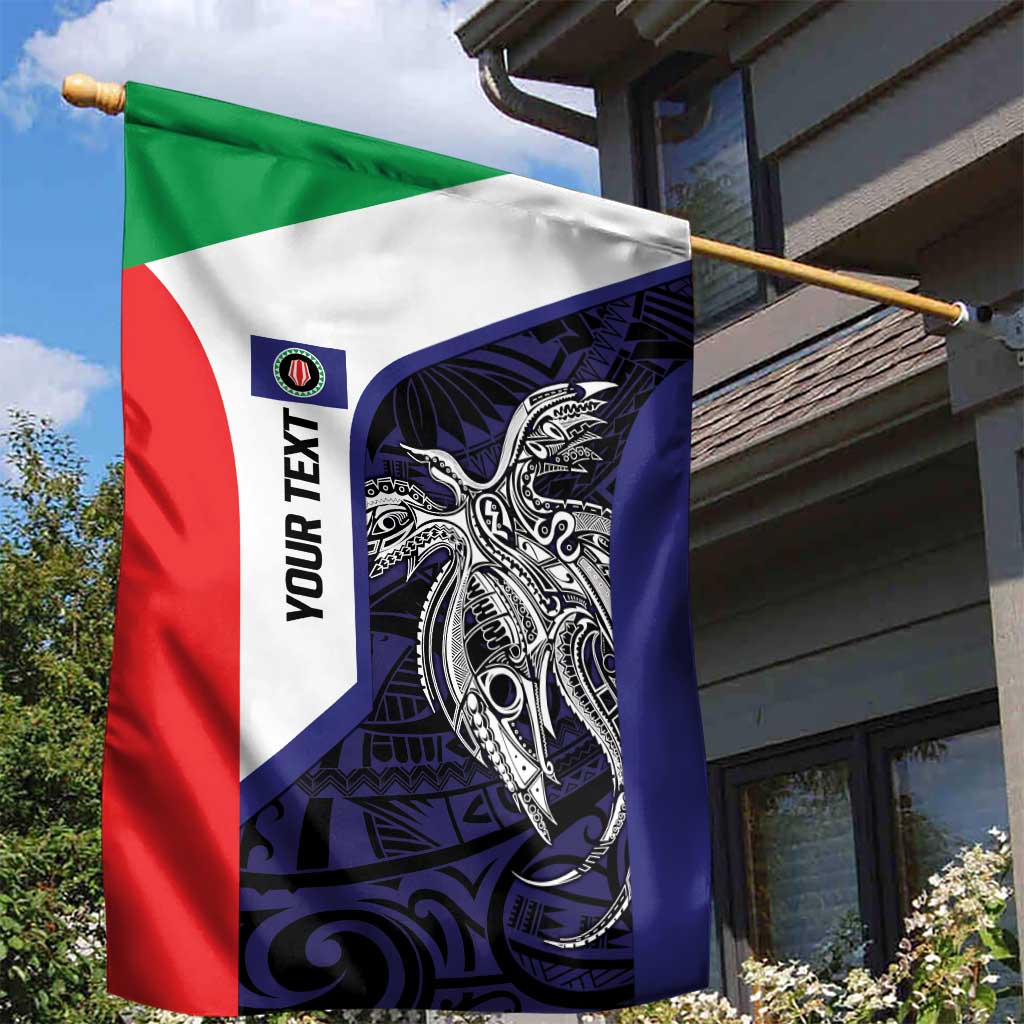 Personalised PNG Bougainville Garden Flag Bird of Paradise Tattoo Flag Motif LT9 - Polynesian Pride