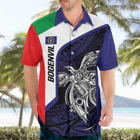 Personalised PNG Bougainville Hawaiian Shirt Bird of Paradise Tattoo Flag Motif LT9 - Polynesian Pride