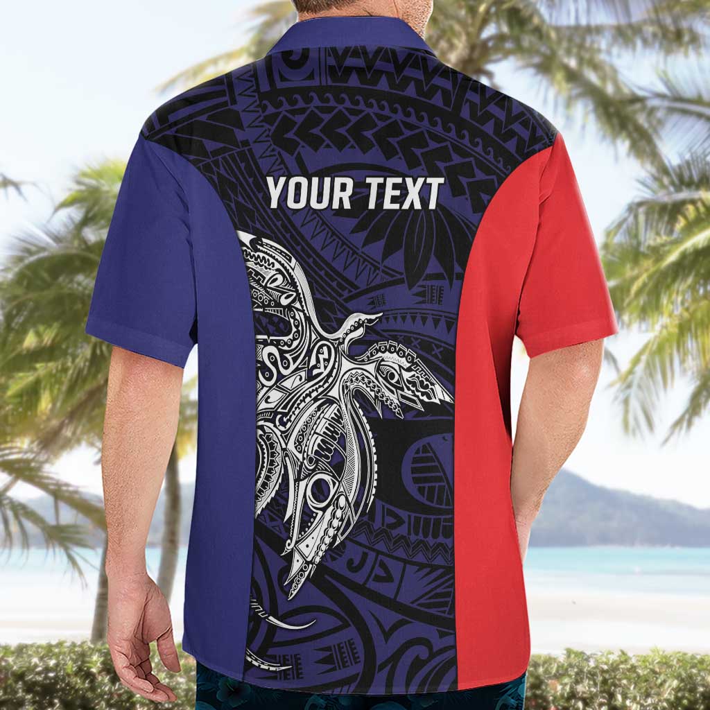Personalised PNG Bougainville Hawaiian Shirt Bird of Paradise Tattoo Flag Motif LT9 - Polynesian Pride