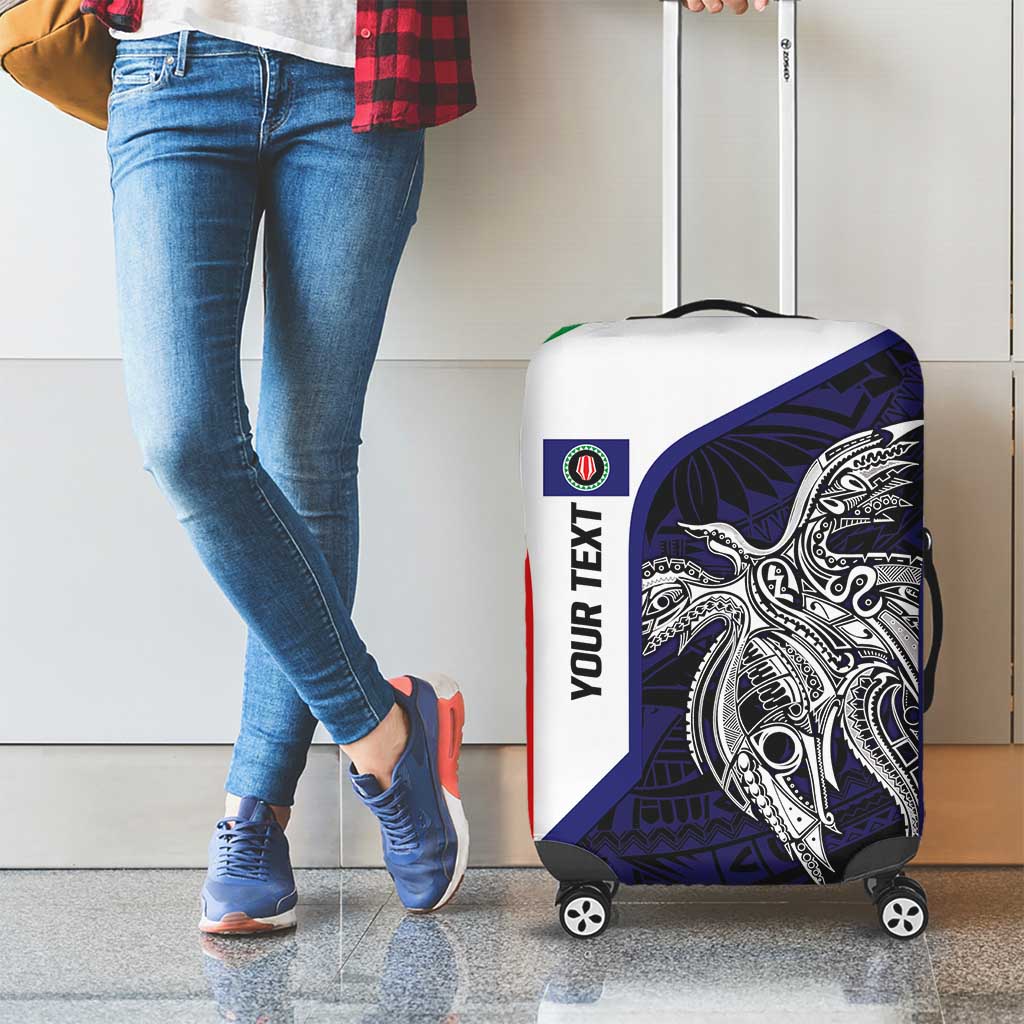 Personalised PNG Bougainville Luggage Cover Bird of Paradise Tattoo Flag Motif LT9 - Polynesian Pride
