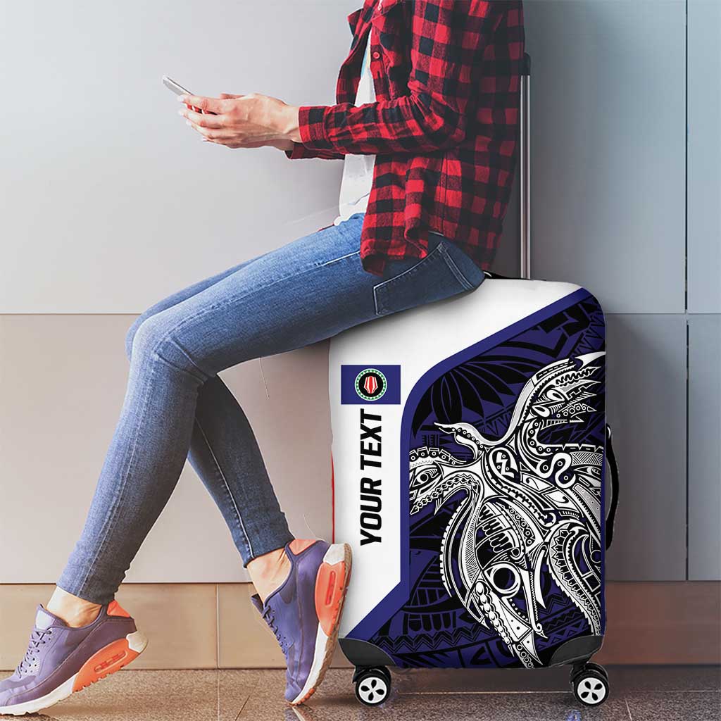 Personalised PNG Bougainville Luggage Cover Bird of Paradise Tattoo Flag Motif LT9 - Polynesian Pride