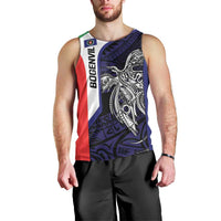 Personalised PNG Bougainville Men Tank Top Bird of Paradise Tattoo Flag Motif LT9 - Polynesian Pride