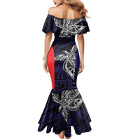 Personalised PNG Bougainville Mermaid Dress Bird of Paradise Tattoo Flag Motif LT9 - Polynesian Pride