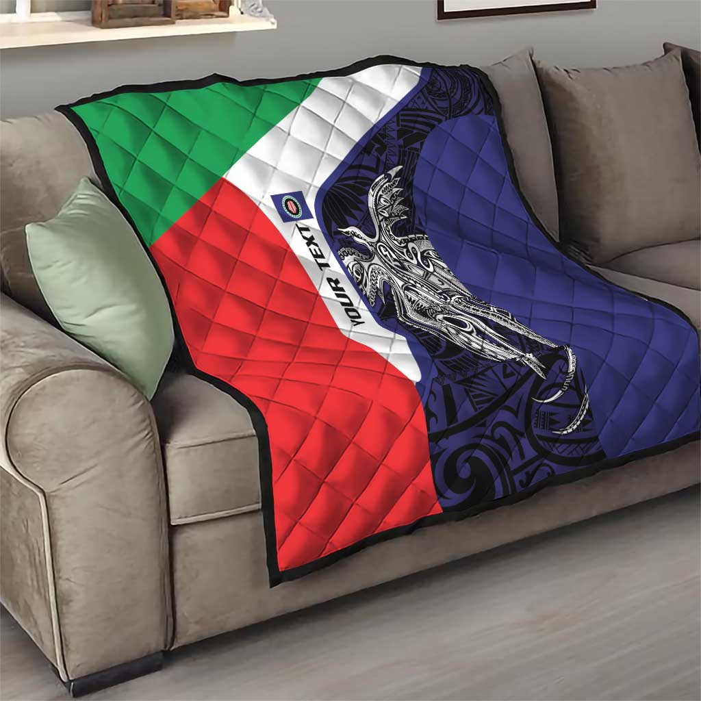 Personalised PNG Bougainville Quilt Bird of Paradise Tattoo Flag Motif - Polynesian Pride