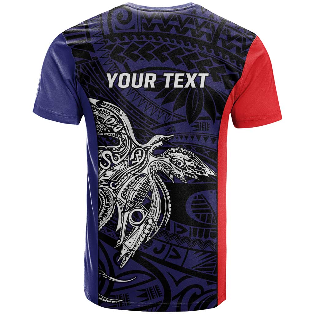 Personalised PNG Bougainville T Shirt Bird of Paradise Tattoo Flag Motif LT9 - Polynesian Pride