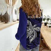 Personalised PNG Bougainville Women Casual Shirt Bird of Paradise Tattoo Flag Motif LT9 - Polynesian Pride