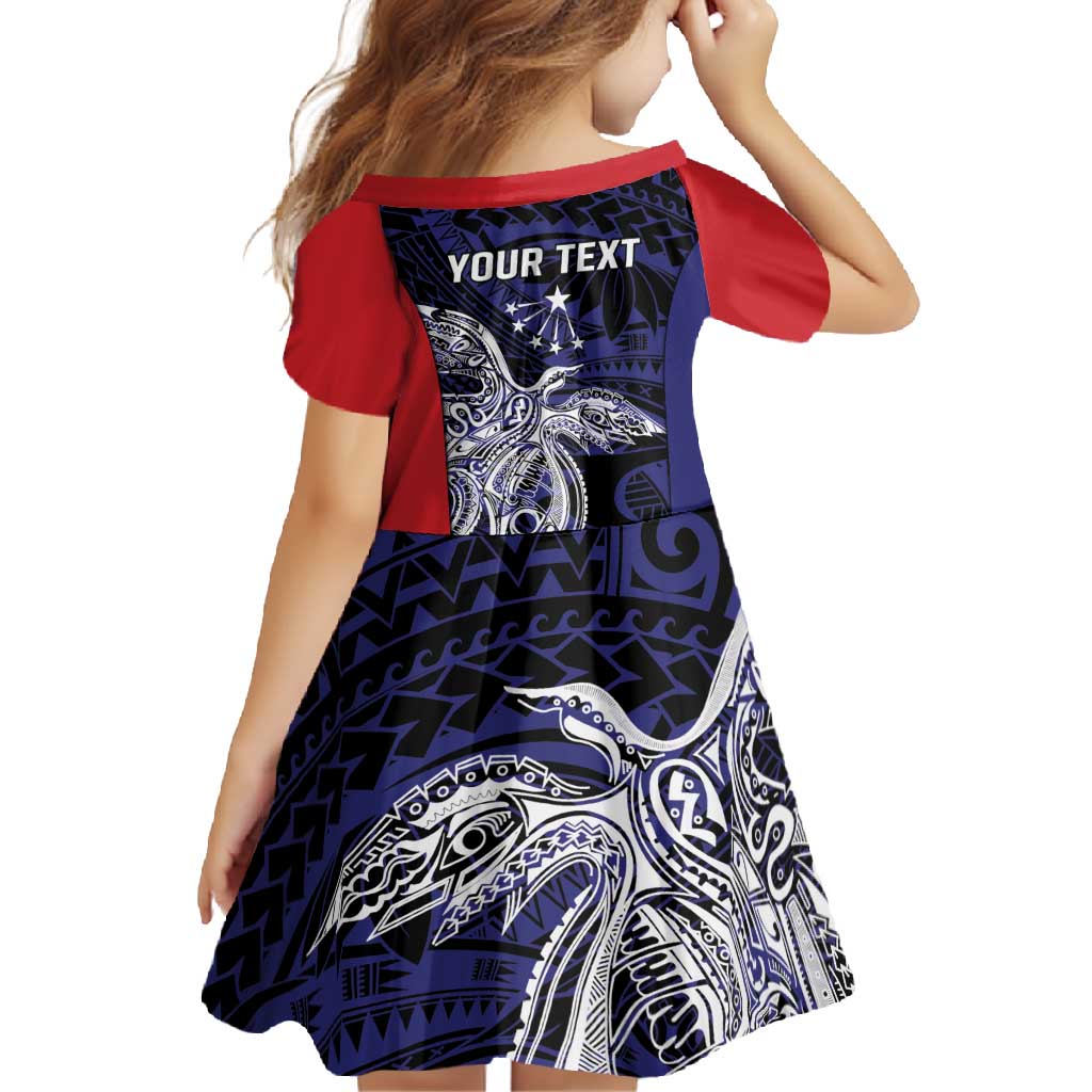 Personalised PNG Central Province Family Matching Off Shoulder Maxi Dress and Hawaiian Shirt Bird of Paradise Tattoo Flag Motif LT9 - Polynesian Pride