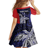 Personalised PNG Central Province Family Matching Off Shoulder Maxi Dress and Hawaiian Shirt Bird of Paradise Tattoo Flag Motif LT9 - Polynesian Pride