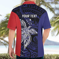 Personalised PNG Central Province Hawaiian Shirt Bird of Paradise Tattoo Flag Motif LT9 - Polynesian Pride