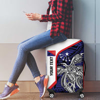 Personalised PNG Central Province Luggage Cover Bird of Paradise Tattoo Flag Motif LT9 - Polynesian Pride