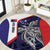 Personalised PNG Central Province Round Carpet Bird of Paradise Tattoo Flag Motif - Polynesian Pride
