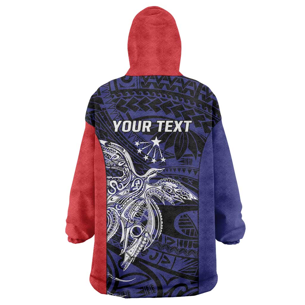 Personalised PNG Central Province Wearable Blanket Hoodie Bird of Paradise Tattoo Flag Motif LT9 - Polynesian Pride