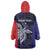 Personalised PNG Central Province Wearable Blanket Hoodie Bird of Paradise Tattoo Flag Motif - Polynesian Pride