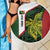 Personalised PNG Chimbu Province Beach Blanket Bird of Paradise Tattoo Flag Motif - Polynesian Pride