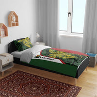 Personalised PNG Chimbu Province Bedding Set Bird of Paradise Tattoo Flag Motif - Polynesian Pride