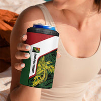 Personalised PNG Chimbu Province 4 in 1 Can Cooler Tumbler Bird of Paradise Tattoo Flag Motif LT9 - Polynesian Pride