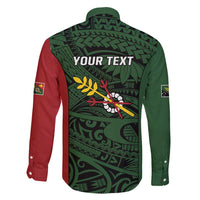 Personalised PNG Chimbu Province Family Matching Long Sleeve Bodycon Dress and Hawaiian Shirt Bird of Paradise Tattoo Flag Motif LT9 - Polynesian Pride