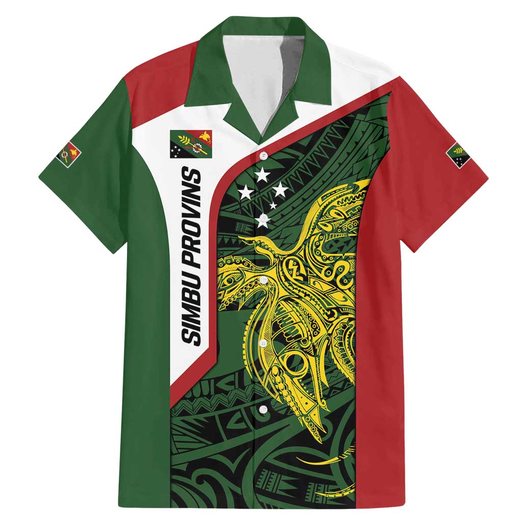 Personalised PNG Chimbu Province Family Matching Mermaid Dress and Hawaiian Shirt Bird of Paradise Tattoo Flag Motif LT9 Dad's Shirt - Short Sleeve Red - Polynesian Pride