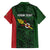 Personalised PNG Chimbu Province Family Matching Off The Shoulder Long Sleeve Dress and Hawaiian Shirt Bird of Paradise Tattoo Flag Motif - Polynesian Pride