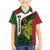 Personalised PNG Chimbu Province Family Matching Off The Shoulder Long Sleeve Dress and Hawaiian Shirt Bird of Paradise Tattoo Flag Motif - Polynesian Pride