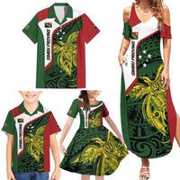 Personalised PNG Chimbu Province Family Matching Summer Maxi Dress and Hawaiian Shirt Bird of Paradise Tattoo Flag Motif LT9 - Polynesian Pride