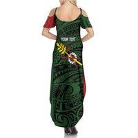 Personalised PNG Chimbu Province Family Matching Summer Maxi Dress and Hawaiian Shirt Bird of Paradise Tattoo Flag Motif LT9 - Polynesian Pride