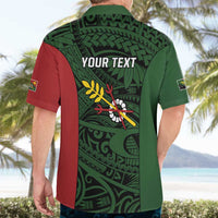 Personalised PNG Chimbu Province Hawaiian Shirt Bird of Paradise Tattoo Flag Motif LT9 - Polynesian Pride