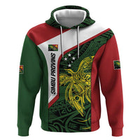 Personalised PNG Chimbu Province Hoodie Bird of Paradise Tattoo Flag Motif LT9 Pullover Hoodie Red - Polynesian Pride