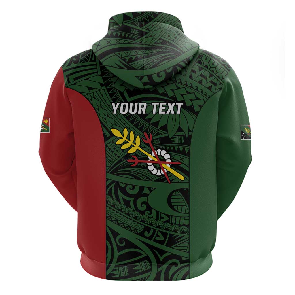 Personalised PNG Chimbu Province Hoodie Bird of Paradise Tattoo Flag Motif LT9 - Polynesian Pride