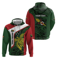 Personalised PNG Chimbu Province Hoodie Bird of Paradise Tattoo Flag Motif LT9 - Polynesian Pride