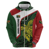 Personalised PNG Chimbu Province Hoodie Bird of Paradise Tattoo Flag Motif LT9 - Polynesian Pride