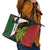Personalised PNG Chimbu Province Leather Tote Bag Bird of Paradise Tattoo Flag Motif - Polynesian Pride