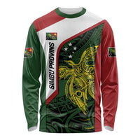 Personalised PNG Chimbu Province Long Sleeve Shirt Bird of Paradise Tattoo Flag Motif LT9 Unisex Red - Polynesian Pride