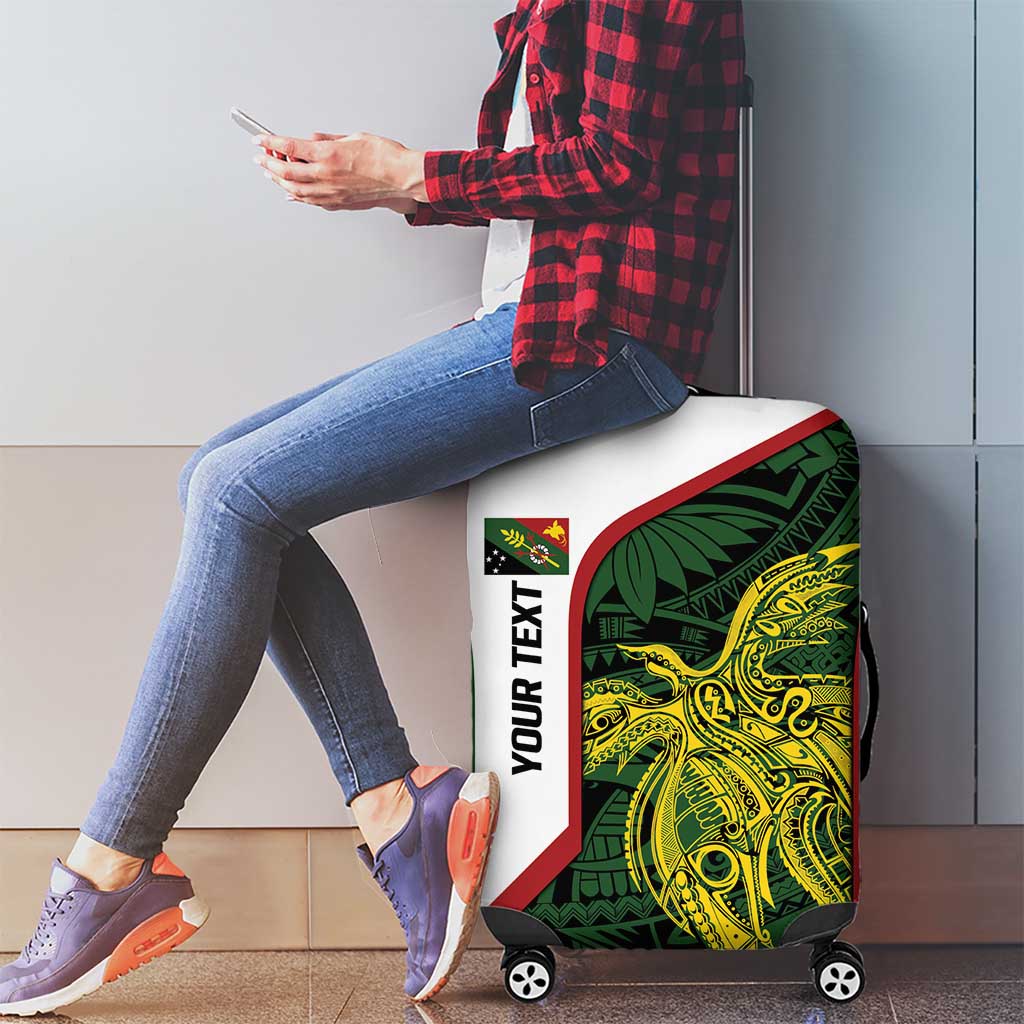 Personalised PNG Chimbu Province Luggage Cover Bird of Paradise Tattoo Flag Motif LT9 - Polynesian Pride