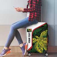 Personalised PNG Chimbu Province Luggage Cover Bird of Paradise Tattoo Flag Motif LT9 - Polynesian Pride