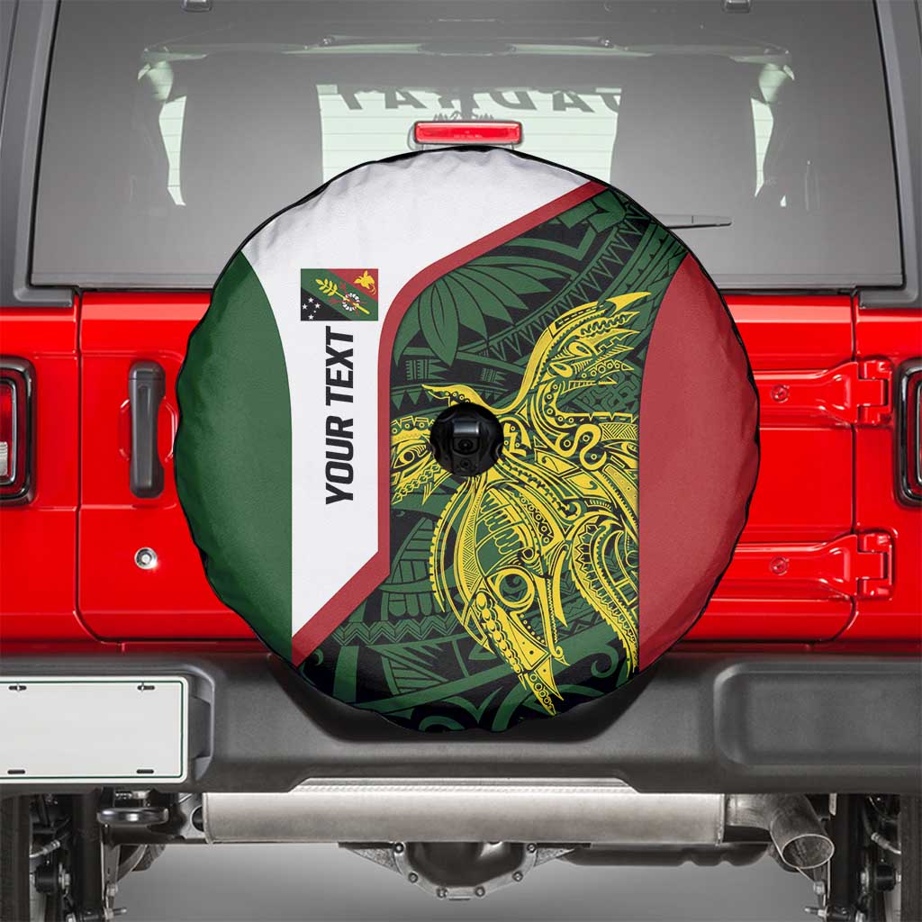Personalised PNG Chimbu Province Spare Tire Cover Bird of Paradise Tattoo Flag Motif LT9 - Polynesian Pride