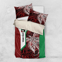Personalised PNG East New Britain Province Bedding Set Bird of Paradise Tattoo Flag Motif - Polynesian Pride