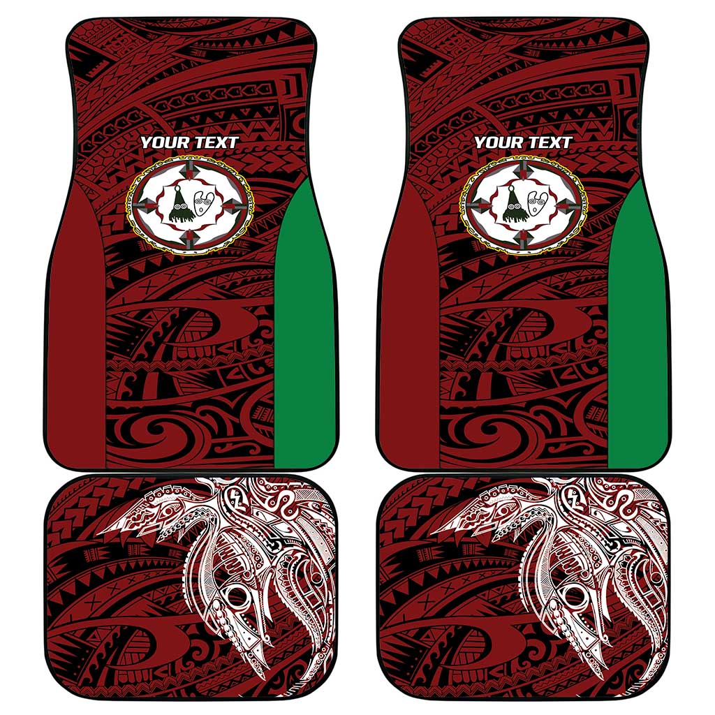 Personalised PNG East New Britain Province Car Mats Bird of Paradise Tattoo Flag Motif LT9 - Polynesian Pride