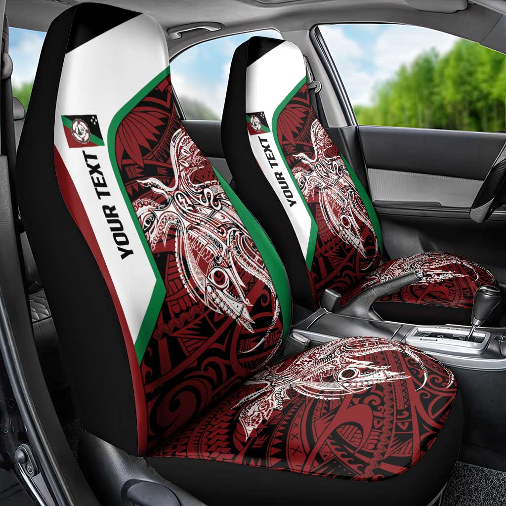 Personalised PNG East New Britain Province Car Seat Cover Bird of Paradise Tattoo Flag Motif LT9 - Polynesian Pride