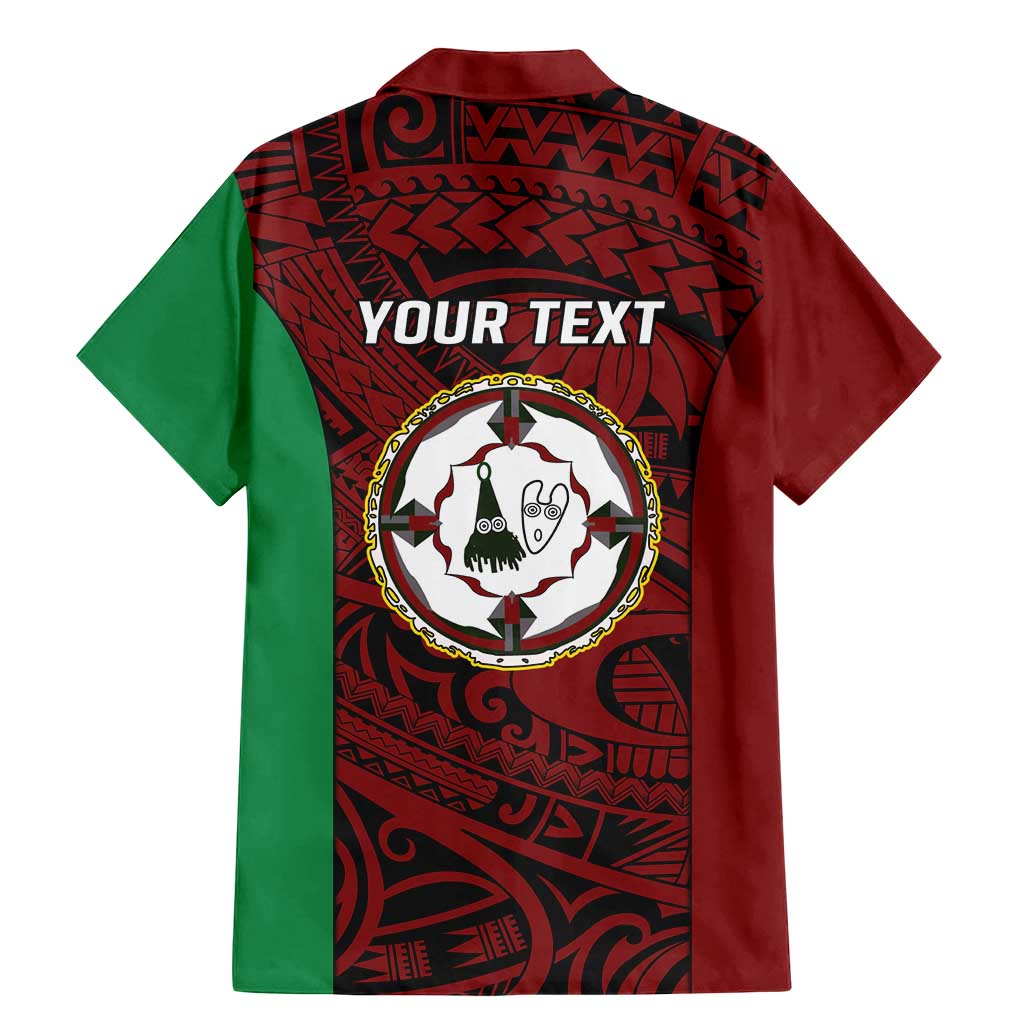 Personalised PNG East New Britain Province Family Matching Mermaid Dress and Hawaiian Shirt Bird of Paradise Tattoo Flag Motif LT9 - Polynesian Pride