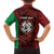 Personalised PNG East New Britain Province Family Matching Off The Shoulder Long Sleeve Dress and Hawaiian Shirt Bird of Paradise Tattoo Flag Motif - Polynesian Pride